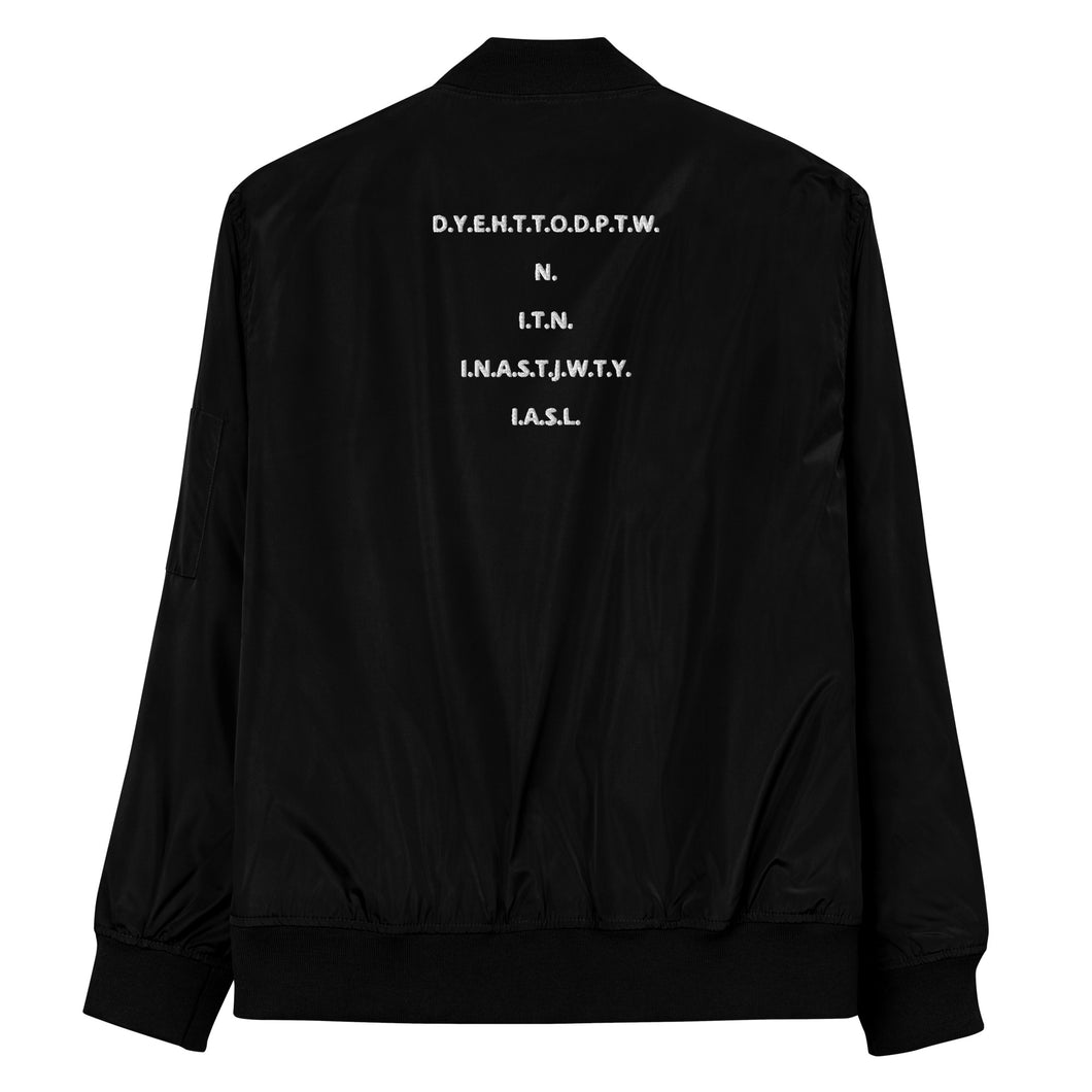 Darth Plagueis Embroidered Premium bomber jacket