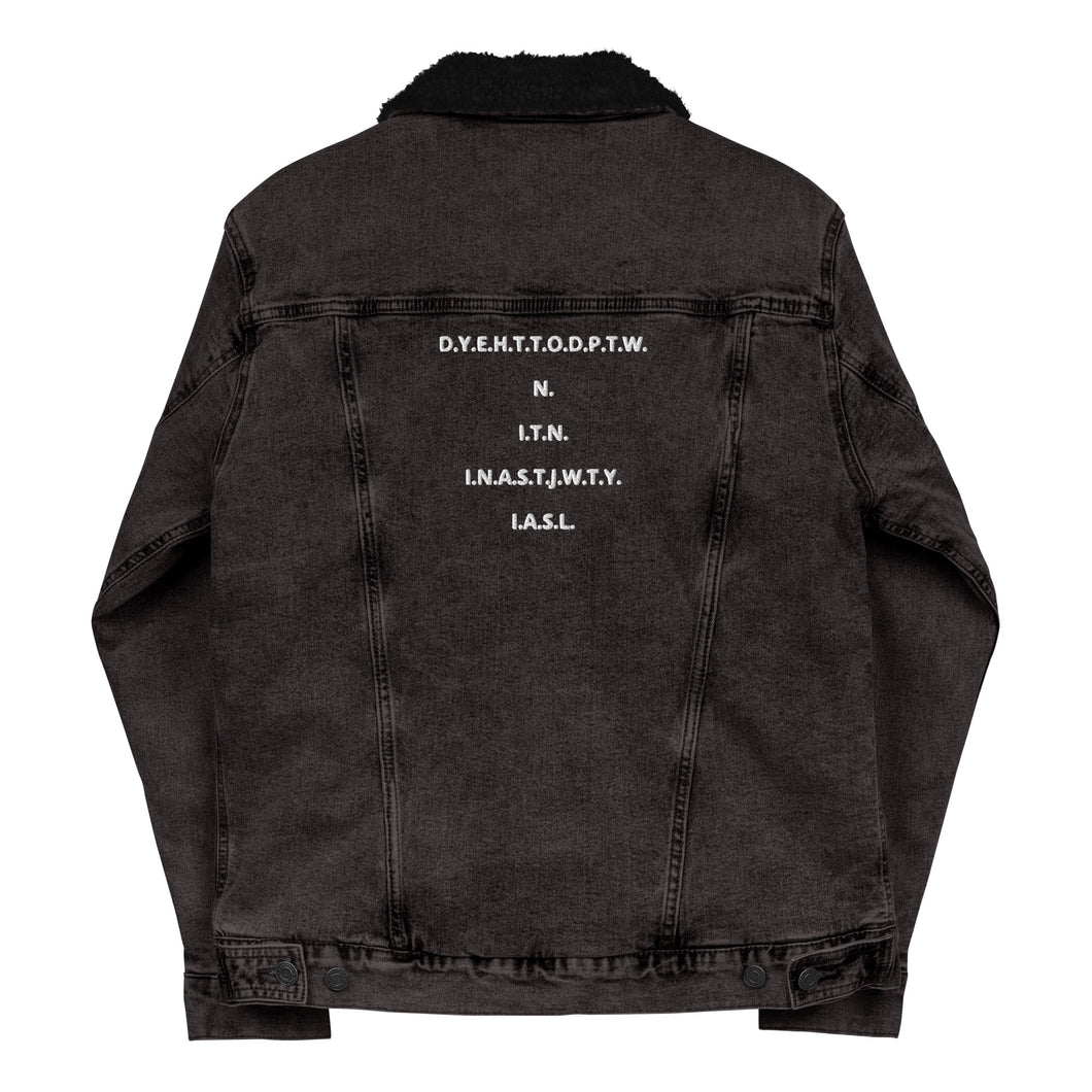 Darth Plagueis Embroidered denim sherpa jacket